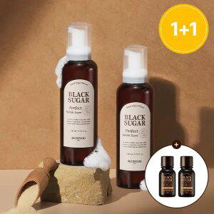 [스킨푸드][1+1]블랙슈가 퍼펙트 버블 폼 200ml+(증정)에센셜14ml 2개