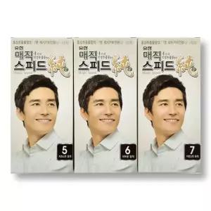 유한 매직 스피드 순 새치커버전용 염색약 60g 7분완성 홍삼추출물함유