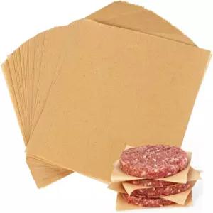 Nula 400PCS 패티 종이 6x6 비표백 양피지 사각형 논스틱 햄버거 버거 버터 쿠키 냉동 베이킹 및 래퍼