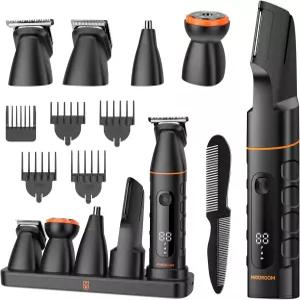 MAXGROOM 맨스케이프 올인원 바디 퍼빅 헤어 트리머 남성용 노닉 사타구니 볼 면도기 LED 디스플레이가