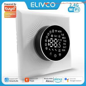 Tuya WiFi 스마트 노브 온도 조절기 물 가스 보일러 전기 난방용 컨트롤러 Alexa Google 홈과 호환