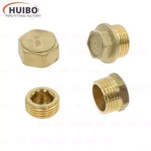 G1 BSP 암나사 황동 파이프 육각 머리 엔드 커넥터 배관 어댑터 플러그 피팅 Plug 1/8
