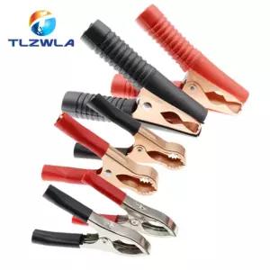 2PCS 30A 50A 100A 자동차 악어 클립 배터리 네거 포지티브 레드 클램프 블랙 2PCS 30A Bla