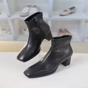 가보시 캐주얼 청키힐 여성 앵클 부츠 7cm CDSP100547