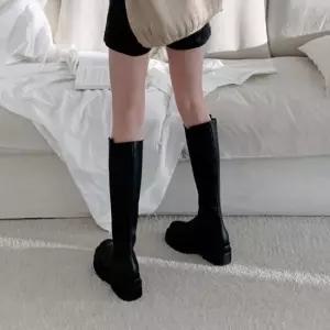 워커 부츠힐 겨울 통굽 부티 로우힐 발목구두 롱구두