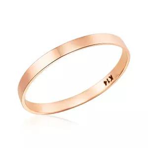 [비앤비골드] 18K 2.0mm 민자 열손가락 레이어드 평반지 NPR32694