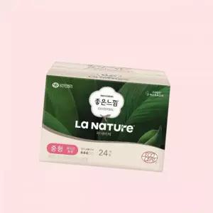 좋은느낌 라네이처 유기농 생리대 울트라슬림 중형 24매 1팩+1팩 4605321
