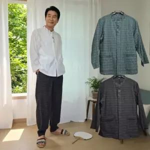 [할마마마]할마남자체크생활한복 봄 여름 아빠 할아버지개량한복