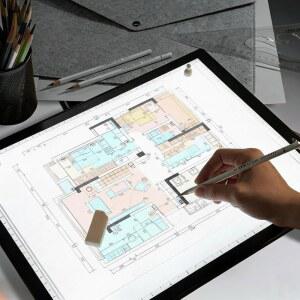 A3 LED Tracing Light Box Light Pad - Copy Board with Full-Edge Ruler Frame 3 Adjustable LED, Premium