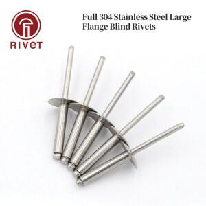 호환 20/50/100/200 PCS 시트 금속 고정용 풀 304 스테인레스 스틸 대형 플랜지 블라인드 리벳 M3 2M4 8mm