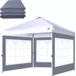 SCOCANOPY 교회 창문 측벽 10x10 캐노피 프레임 3팩 선월 전용 (다크 그레이)