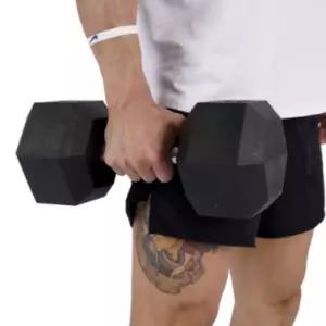 플러그피트니스 육각 고무덤벨 홈짐 아령 7kg, 1개