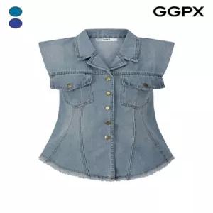GGPX 스냅 데님 프린지 베스트 GQ4VT010F)