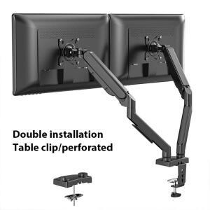 32-17인치 듀얼 모니터 브래킷 인체 공학적 조절식 스크린 자궁 경부 컴퓨터를 보호 선반 부하 2-9kg 높이