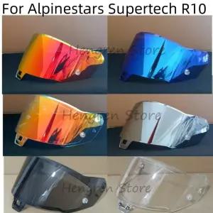 Alpinestars Supertech R10 오토바이 헬멧 렌즈 유리 실드 앞 교체 고글 뷰 파인더 스크린 용 바이저