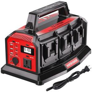 1200W 파워 인버터 18V 배터리 6포트 소켓 충전기 12V 조명 급속 자동차 캠핑 6A AC 여행 비상시를 LED USB 110V 컨버터용 위한