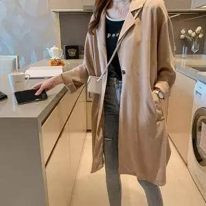 린넨자켓 가을겨울 롱코트 외출복 포켓코트 깔끔한