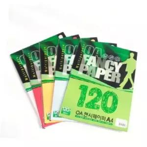 OA팬시페이퍼 120g20매 색상지 색복사지 레포트