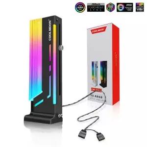 GPU 그래픽 비디오 브래킷 조절식 스탠드 알루미늄 합금 컴퓨터 케이스 비디오 카드 RGB ARGB Aura Sync 5V