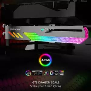 맞춤형 영상 카드 거치대 GT8 수평 그래픽 카드 브래킷 5V 3 핀 ARGB GPU VGA 데스크탑 컴퓨터 케이스 DIY