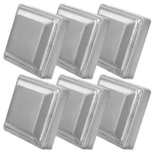 6pcs 80x80mm 철 울타리 포스트 캡 장식 가드 레일 커버 금속 부품 난간 액세서리