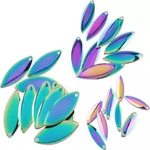 ZZHXSM 30Pcs 낚시 스피너 블레이드 콜로라도 윌로우 키트 스푼 쉬운 미끼 담수 염수 월 리그 인라인 DIY
