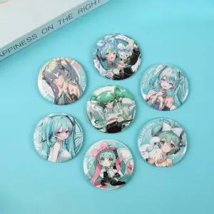 미쿠피규어 하츠네 미쿠 7개대 배지 애니메이션 기기 만화 브로치 Kawaii Itbag 의류 Collectible Gifts 58