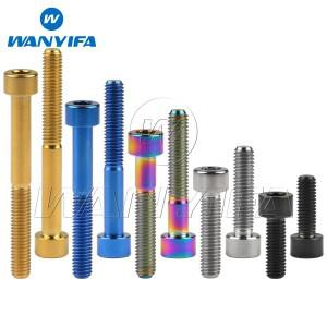 Wanyifa 티타늄 볼트 M6x10 15 18 20 25 30 35 40 45 50 55 60 65mm DIN912 캡 산악 도로 자전거 부품 용