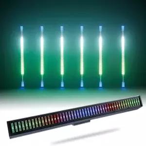스테 라이트 200W LED DJ 바 RGBW 4in 스트로브 워시 96 파티션 픽셀 576 DMX 컨트롤 사운드가 파티 클럽
