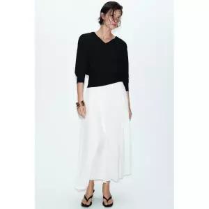 ZARA 벌룬 슬리브 니트 스웨터 - 블랙 423883