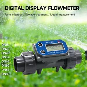 DN15 DN80 디지털 터빈 유량 계량기 전자 LCD 디스플레이 유량계 PVC 파이프 DN15