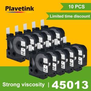 Plavetink-dymo D1 호환 12mm 테이프 10 개, 45010 43613 Dymo 라벨 관리자 LM 용 리본 카세트
