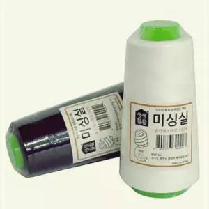 실 ml 수합 바느질 40수 미싱 재봉 흰색 1800m 바늘 검정색 R2WBDFAB04
