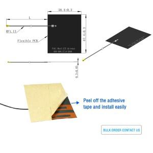 자체 접착 글루가 있는 nb iot 내부 안테나 PCB u.FL 플러그 4g 120mm
