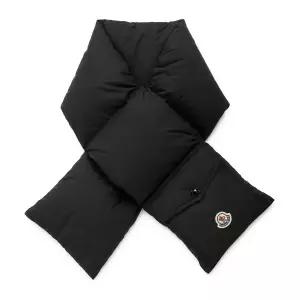 몽클레어 로고 패치 포켓 블랙 공용 패딩 머플러 3C00006 597YW 999