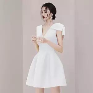이브닝 숏웨딩드레스 셀프웨딩(1) 화이트 드레스
