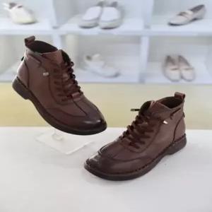 밴딩 소가죽 기모안감 앵클 부츠 4cm BLMD500982
