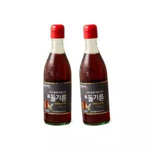밥상마루 100% 들깨로 만들어 진한 들기름 350ml 2병