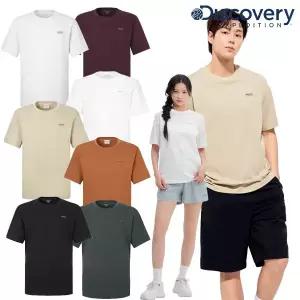[디스커버리](강남점)[정상가45000원] 디스커버리 남/여 공용 프레시벤트 우븐 에센셜 반팔 티셔츠 DXRS...