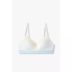 매장정품 EMPORIO ARMANI UNDERWEAR 엠포리오 아르마니 언더웨어 여성 스트라이프 트라이앵글 브라 _아이보