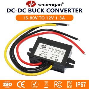 DC-DC 24V 36V 48V 60V 72V  12V 스텝다운 전력 변환기 15-50V 벅 레귤레이터 자동차 용 전압 변압기