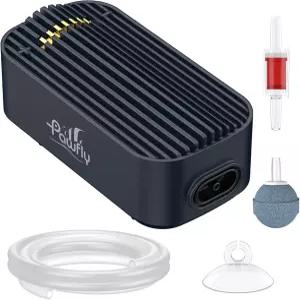 포플라이 수족관 공기 펌프 80 GPH 어항 최대 70갤런 항공 튜브가 있는 초조용한 조절식 산소 에어 스톤