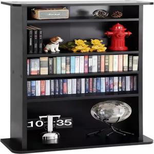 ZENY 멀티미디어 수납장 DVD 랙 책꽂이 정리함 스탠드 오디오 미디어 타워 36인치 X 9인치 7인치 블랙