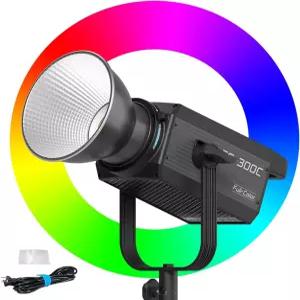 NANLITE FS300C 300W RGB LED 스포트라이트 2700K7500K 초고휘도 앱 제어 보웬스 마운트