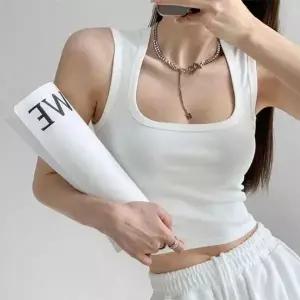 [하프클럽/]여성용 데일리 캡내장 크롭 러닝 나시 티셔츠