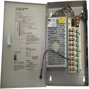 Yuarise 9 채널/포트 DC 12V 10암페어 카메라 전원 공급 장치 및 IP CCTV DVR 감시 시스템 9CH 10A용 메탈