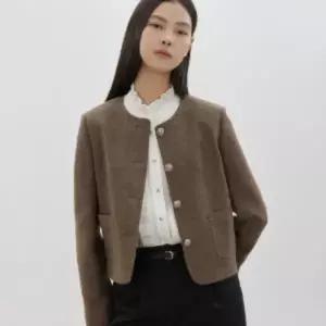 [롯데백화점]씨씨콜렉트 울 헤링본 라운드넥 자켓 C261MSF302