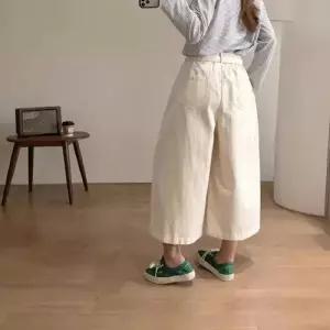 팔콘 여사친 여성 바지 봄 캐주얼 벨트 와이드 밴딩 솔리드 9부 KKE1