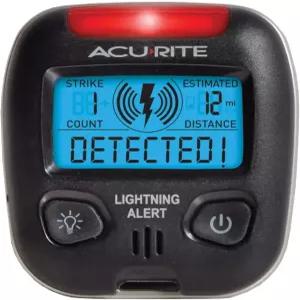 AcuRite 02020 휴대용 번개 감지기 블랙 2 ？2L x W 3？4H