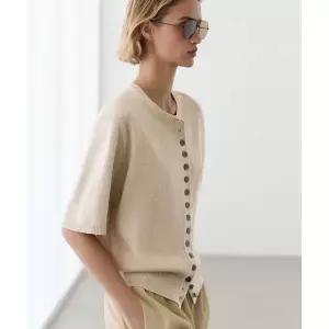 매장정품 MASSIMO DUTTI [적립금 5%]린넨 블렌드 반팔 가디건